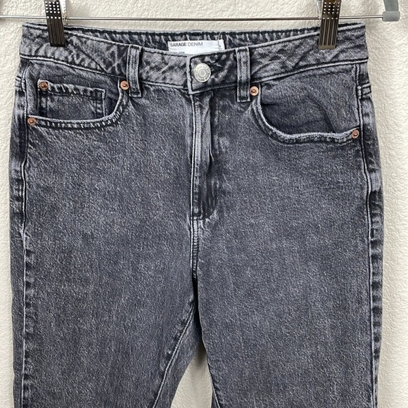 Garage Denim Mom Jeans High Rise Washed Faded Black Sz 5 27 - Picture 3 of 11